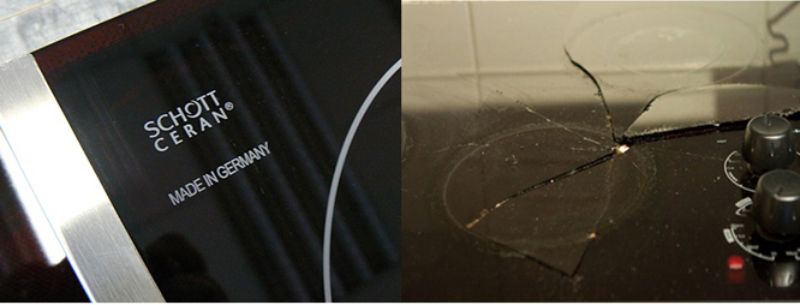 Mặt kính bếp từ Bosch bị vỡ