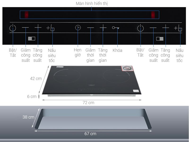 Đánh giá bếp từ Chefs EH-DIH333 thiết kế