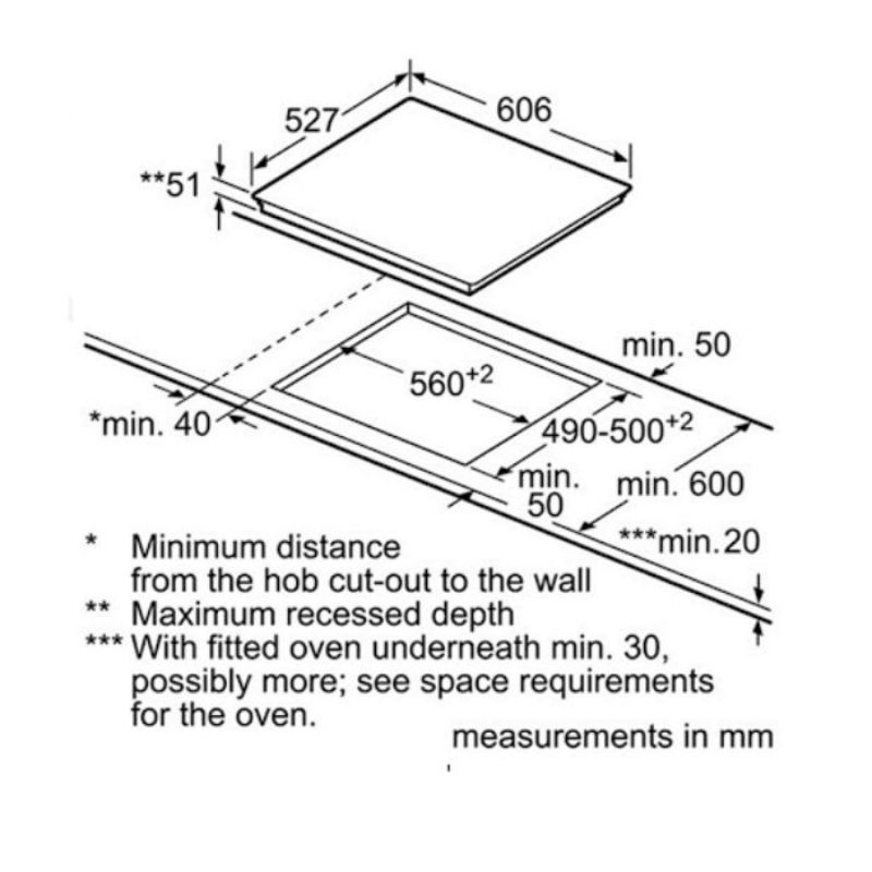 Thông tin lắp đặt của bếp từ Bosch PXE675DC1E