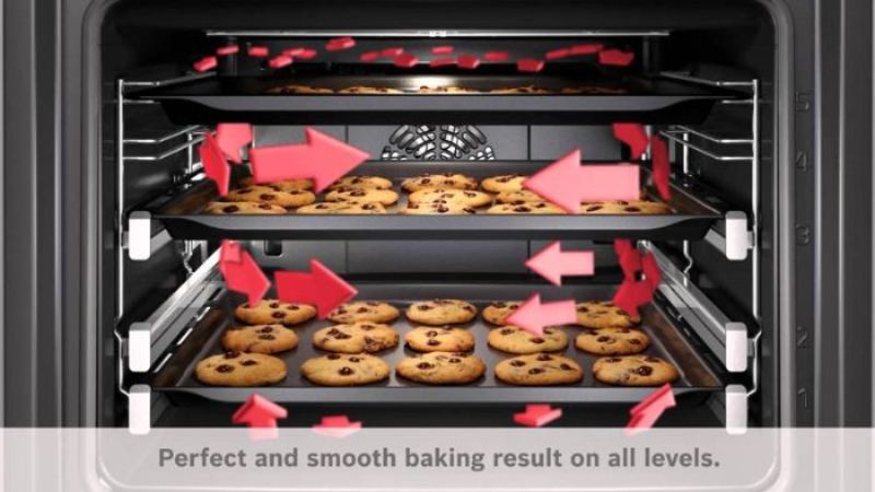 Chức năng nướng 4D Hotair của lò nướng Bosch CMG633BS1 